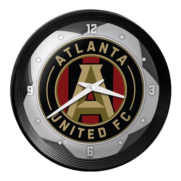 Atlanta United: Soccer Ball - Ribbed Frame Wall Clock