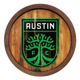 Austin F.C.: Weathered "Faux" Barrel Top Sign  