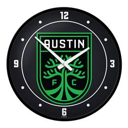 Austin F.C.: Modern Disc Wall Clock Button Pot