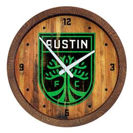 Austin F.C.: Weathered "Faux" Barrel Top Clock  