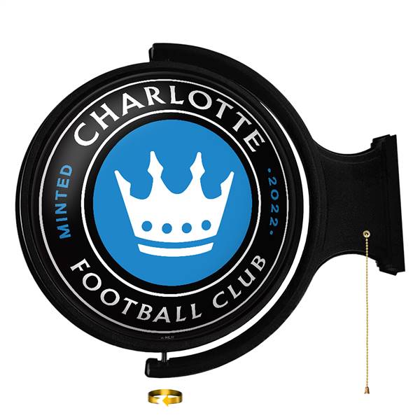 Charlotte FC: Original Round Rotating Lighted Wall Sign