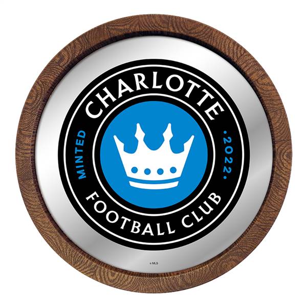 Charlotte FC: Barrel Top Framed Mirror Mirrored Wall Sign