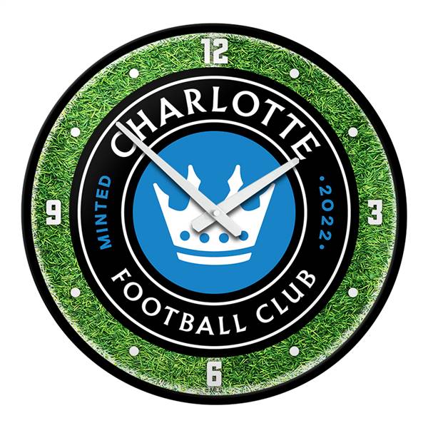 Charlotte FC: Pitch - Modern Disc Wall Clock