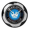 Charlotte FC: Soccer Ball - Modern Disc Wall Clock