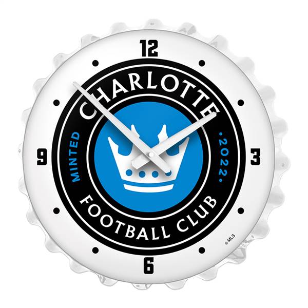 Charlotte FC: Bottle Cap Lighted Wall Clock