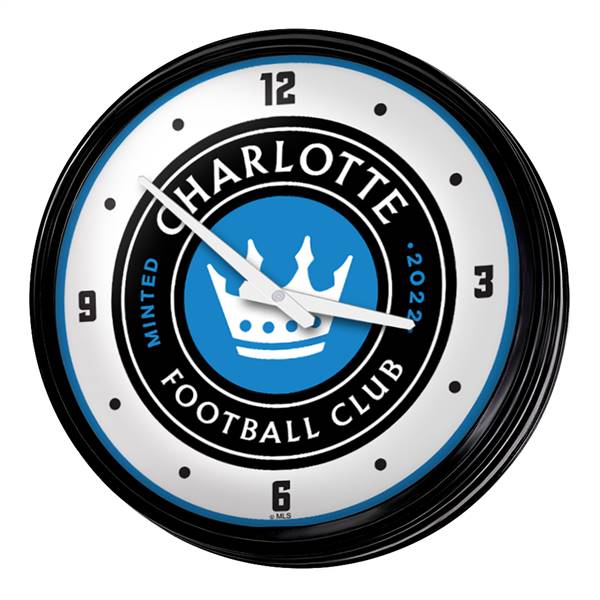 Charlotte FC: Retro Lighted Wall Clock