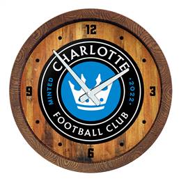 Charlotte FC: "Faux" Barrel Top Clock  