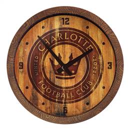 Charlotte FC: Branded "Faux" Barrel Top Clock  