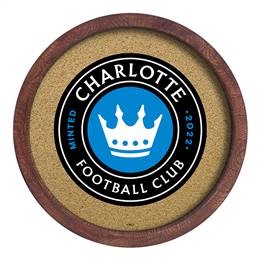 Charlotte FC: "Faux" Barrel Framed Cork Board  