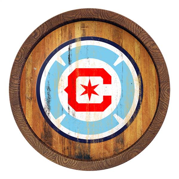 Chicago Fire: Weathered "Faux" Barrel Top Sign  