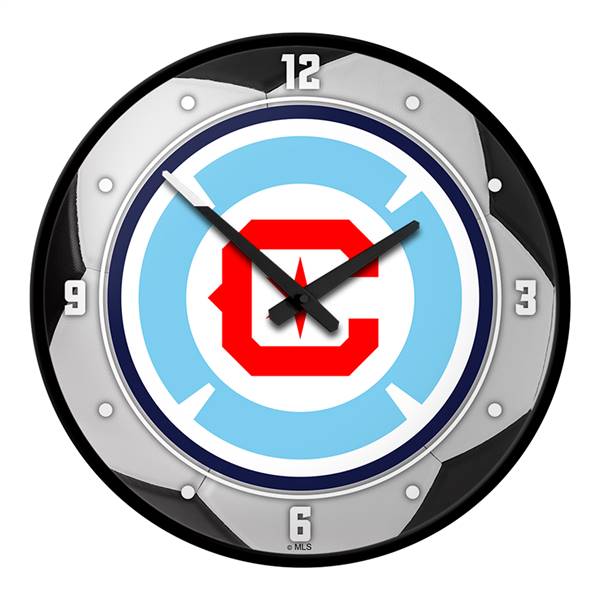Chicago Fire: Soccer Ball - Modern Disc Wall Clock