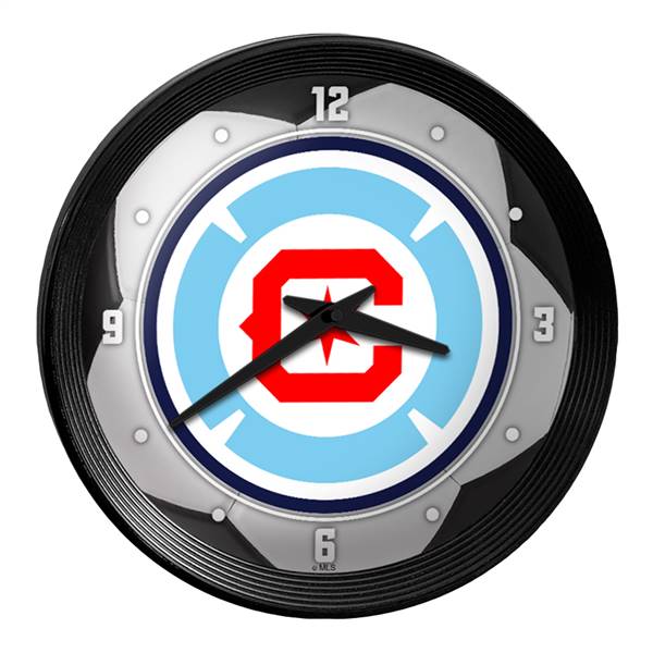 Chicago Fire: Soccer Ball - Ribbed Frame Wall Clock