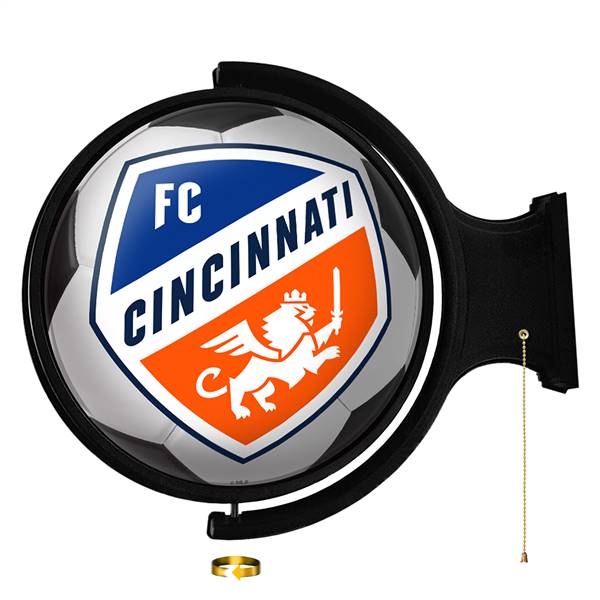 FC Cincinnati: Soccer Ball - Original Round Rotating Lighted Wall Sign  