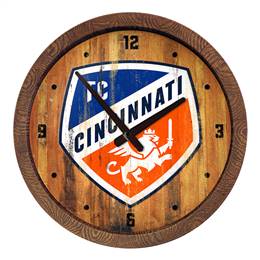 FC Cincinnati: Weathered "Faux" Barrel Top Clock  