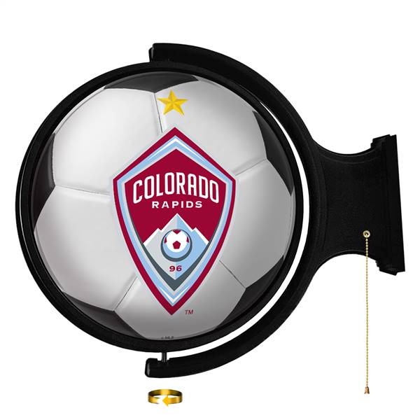 Colorado Rapids: Soccer Ball - Original Round Rotating Lighted Wall Sign  