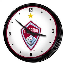 Colorado Rapids: Retro Lighted Wall Clock