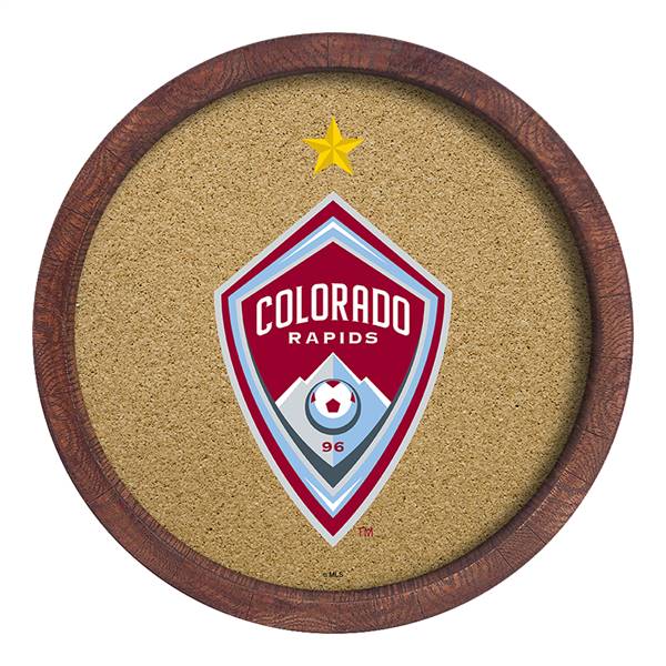 Colorado Rapids: "Faux" Barrel Framed Cork Board  