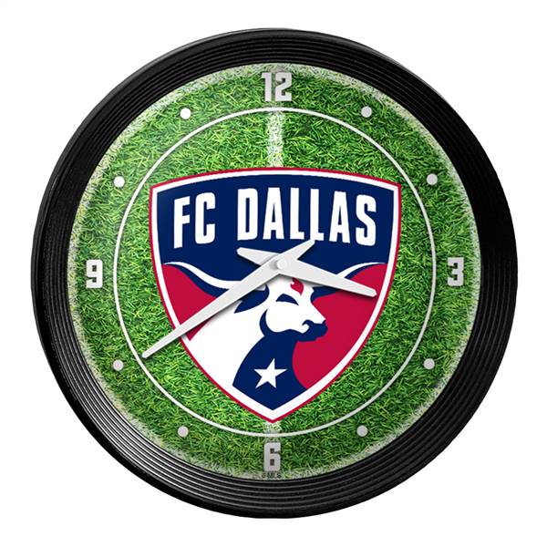 FC Dallas: Pitch - Ribbed Frame Wall Clock
