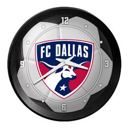 FC Dallas: Soccer Ball - Ribbed Frame Wall Clock