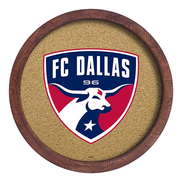 FC Dallas: "Faux" Barrel Framed Cork Board  