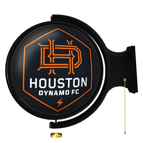 Houston Dynamo: Original Round Rotating Lighted Wall Sign  