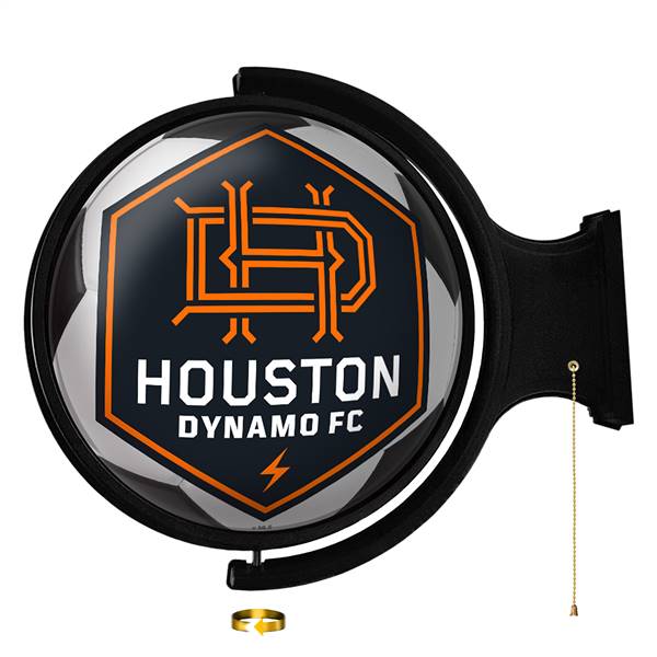 Houston Dynamo: Soccer Ball - Original Round Rotating Lighted Wall Sign  