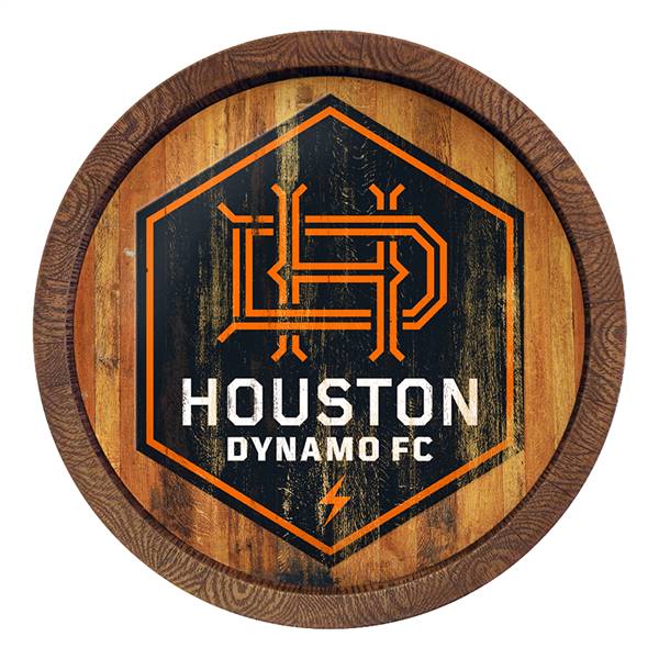 Houston Dynamo: Weathered "Faux" Barrel Top Sign  