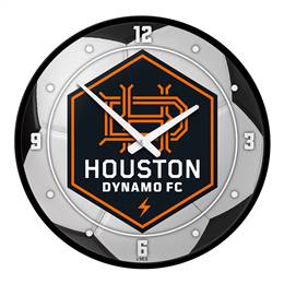 Houston Dynamo: Soccer Ball - Modern Disc Wall Clock