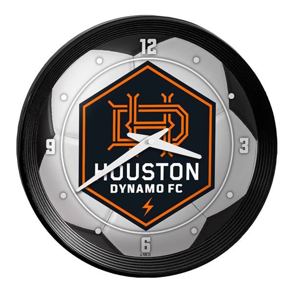 Houston Dynamo: Soccer Ball - Ribbed Frame Wall Clock