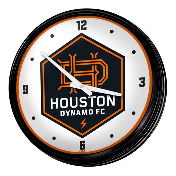 Houston Dynamo: Retro Lighted Wall Clock