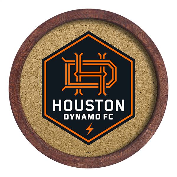 Houston Dynamo: "Faux" Barrel Framed Cork Board  