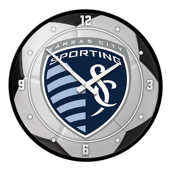 Sporting Kansas City: Soccer Ball - Modern Disc Wall Clock