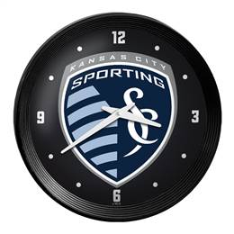 Sporting Kansas City: Ribbed Frame Wall Clock