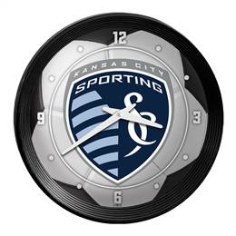Sporting Kansas City: Soccer Ball - Ribbed Frame Wall Clock