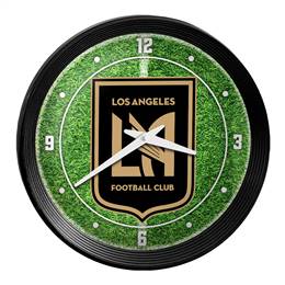Los Angeles Football Club: Pitch - Ribbed Frame Wall Clock