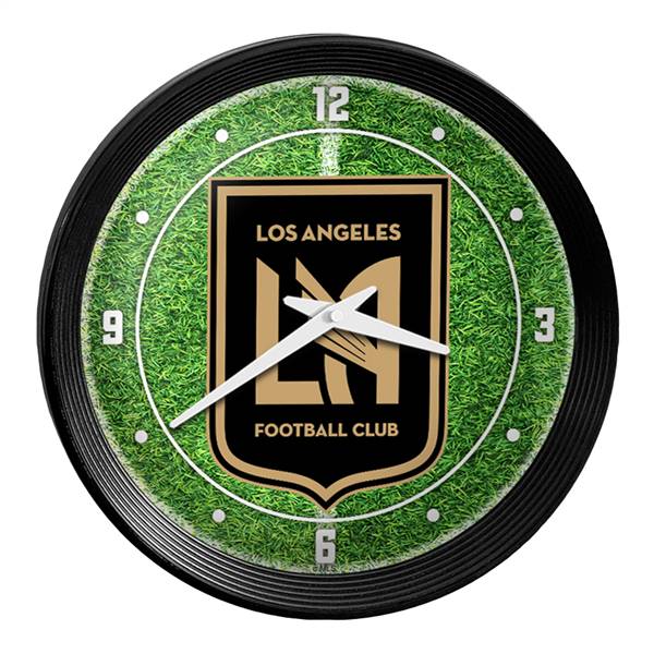 Los Angeles Football Club: Pitch - Ribbed Frame Wall Clock