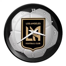 Los Angeles Football Club: Soccer Ball - Ribbed Frame Wall Clock