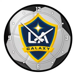 LA Galaxy: Soccer Ball - Modern Disc Wall Clock