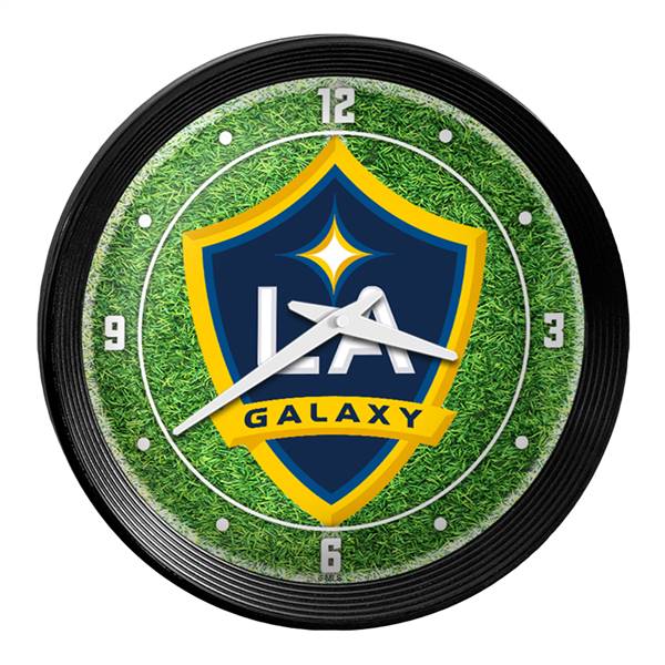 LA Galaxy: Pitch - Ribbed Frame Wall Clock
