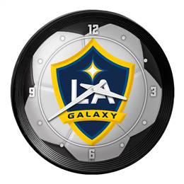 LA Galaxy: Soccer Ball - Ribbed Frame Wall Clock