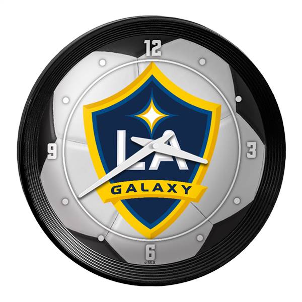 LA Galaxy: Soccer Ball - Ribbed Frame Wall Clock