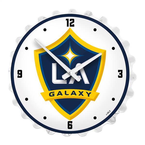 LA Galaxy: Bottle Cap Lighted Wall Clock