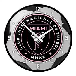 Inter Miami CF: Soccer Ball - Modern Disc Wall Clock