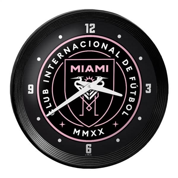 Inter Miami CF: Ribbed Frame Wall Clock