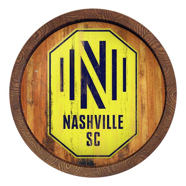 Nashville SC: Weathered "Faux" Barrel Top Sign  