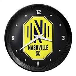 Nashville SC: Ribbed Frame Wall Clock