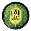 Nashville SC: Pitch - Ribbed Frame Wall Clock