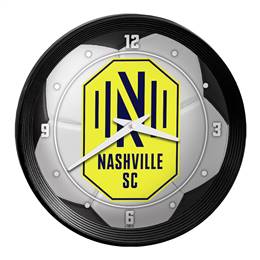Nashville SC: Soccer Ball - Ribbed Frame Wall Clock
