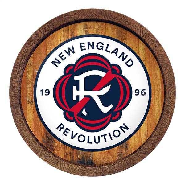 New England Revolution: "Faux" Barrel Top Sign Halloween Decoration 