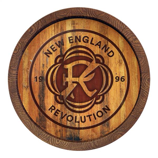 New England Revolution: Branded "Faux" Barrel Top Sign Halloween Decoration 